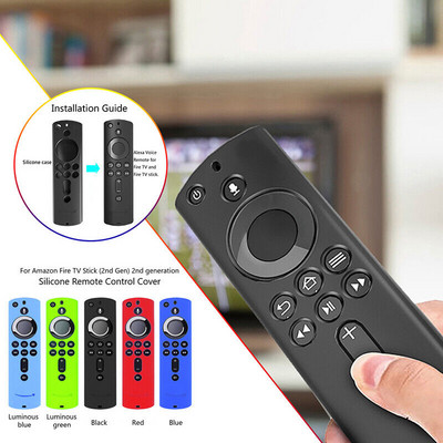 Silicone Remote Control Case Shockproof Cover For Fire TV Stick Lite 2nd Generation Voice Remote Control Full Protective Sleeve