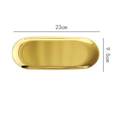 Modes stila nerūsējošā tērauda paplāte juvelierizstrādājumu uzglabāšanas paplāte Augļi konfekšu šķīvji fotogrāfiju rekvizīti Mājas rakstāmgalda dekorēšana