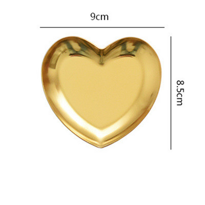 Modes stila nerūsējošā tērauda paplāte juvelierizstrādājumu uzglabāšanas paplāte Augļi konfekšu šķīvji fotogrāfiju rekvizīti Mājas rakstāmgalda dekorēšana