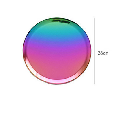 Modes stila nerūsējošā tērauda paplāte juvelierizstrādājumu uzglabāšanas paplāte Augļi konfekšu šķīvji fotogrāfiju rekvizīti Mājas rakstāmgalda dekorēšana