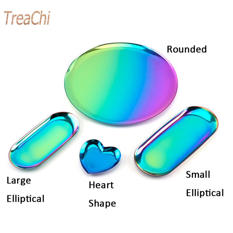 Modes stila nerūsējošā tērauda paplāte juvelierizstrādājumu uzglabāšanas paplāte Augļi konfekšu šķīvji fotogrāfiju rekvizīti Mājas rakstāmgalda dekorēšana