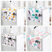 1PC Vodootporni kaput za perilicu rublja Otporan na prašinu Poklopac za hladnjak s kutijom za zaštitu od prašine obojenog dizajna za pohranu