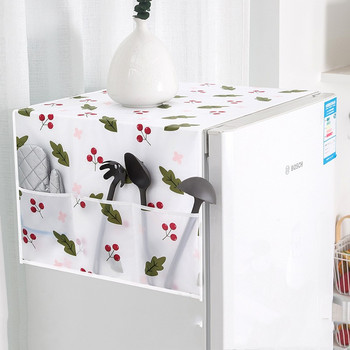 1PC Водоустойчиво покритие за перална машина Прахоустойчив капак за хладилник с боядисан дизайн за съхранение Калъф за защита от прах