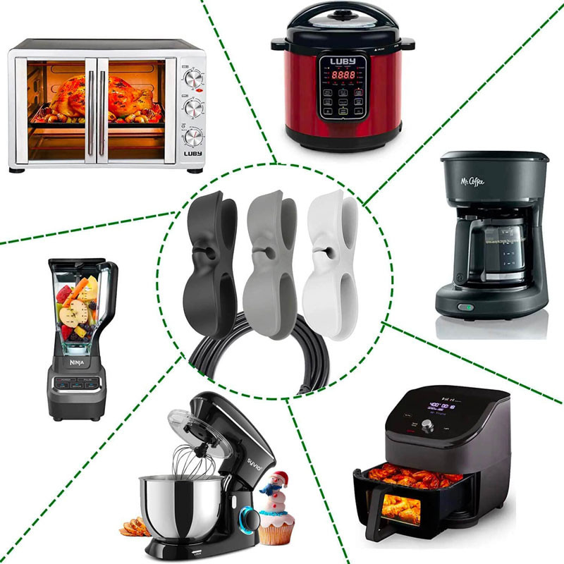 1/2/3 tk Isekleepuv traatjuhtme korraldaja juhtme ümbrise hoidiku kaabli kerija röstri kohvimasina survekeetja tarvikud