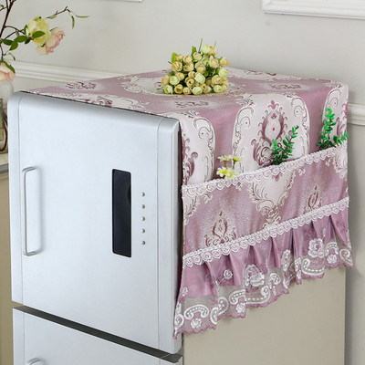 Szövet hűtőszekrény porvédő huzat Kétoldalas zsebes többfunkciós porálló ruha mosógép huzat Lakástextil