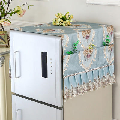 Szövet hűtőszekrény porvédő huzat Kétoldalas zsebes többfunkciós porálló ruha mosógép huzat Lakástextil