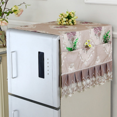 Szövet hűtőszekrény porvédő huzat Kétoldalas zsebes többfunkciós porálló ruha mosógép huzat Lakástextil