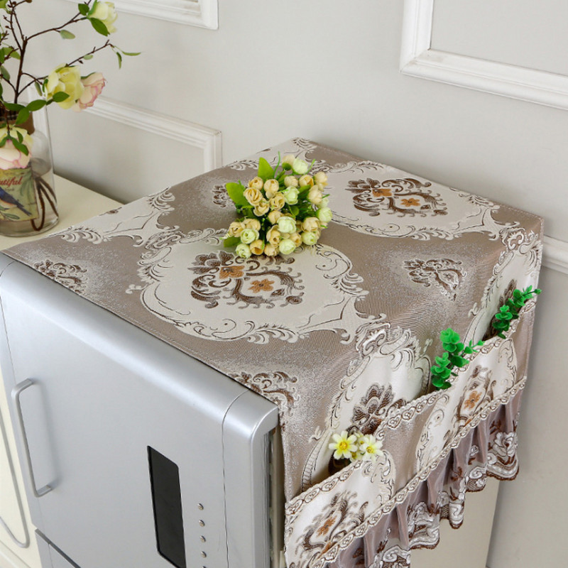 Szövet hűtőszekrény porvédő huzat Kétoldalas zsebes többfunkciós porálló ruha mosógép huzat Lakástextil