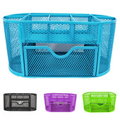 9 Съхранение Многофункционален органайзер за бюро Мрежест метален държач за писалка Контейнер за канцеларски материали Каса Ученически пособия Аксесоари