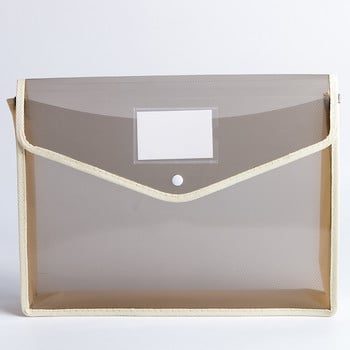 A4 Прозрачна лека чанта за файлове Преносима водоустойчива папка Държач за документи Бутон с голям капацитет Съхранение Училищна тестова хартия
