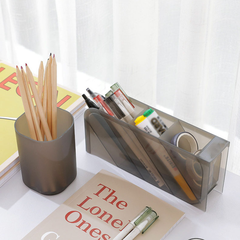 Organizator de birou pentru depozitare pixuri Suport perie Suport pentru creion de birou pentru rechizite școlare Papetărie Kawaii și cutie de depozitare pentru machiaj de birou