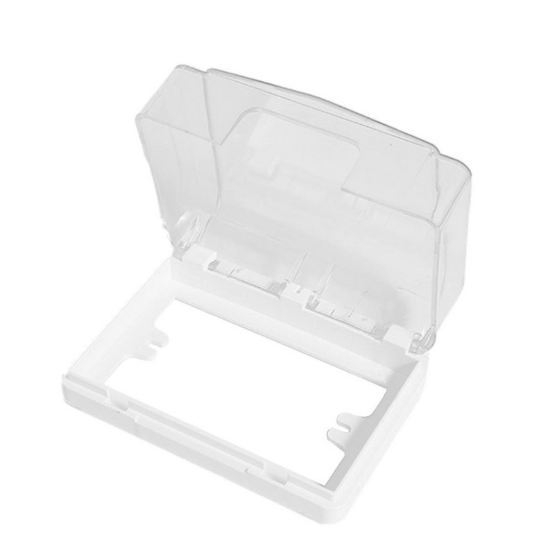 118 tipo lizdas, atsparus vandeniui dangtelis, skaidrus paslėptas jungiklių dėžė Vonios kambario priedai Elektros sieninio lizdo jungiklio apsauga