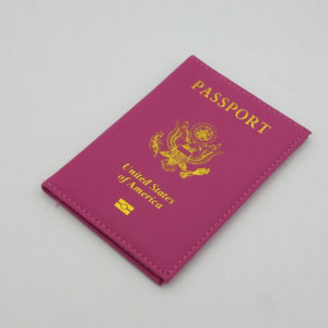 Személyre szabott bőr USA útlevélborító Testreszabott utazási útlevéltartó Amerikai pénztárcaborítók Passports Girls America számára
