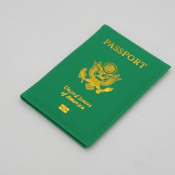Персонализирана кожена корица за паспорт на САЩ Персонализиран държач за паспорт за пътуване Американски калъфи за портфейл за паспорти Момичета Америка