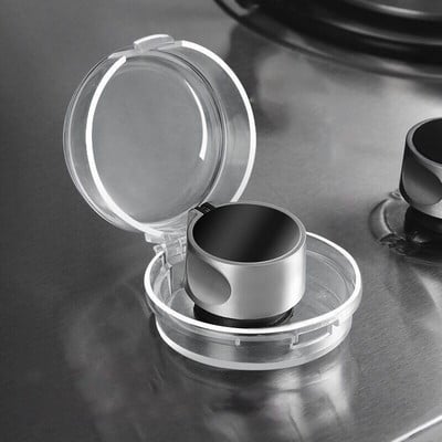 Clear Stove Knob Safety Covers Protection Cooker Knob Cover Child Safety Guards Heat Resistant Child Proof Lock for Oven/Stove