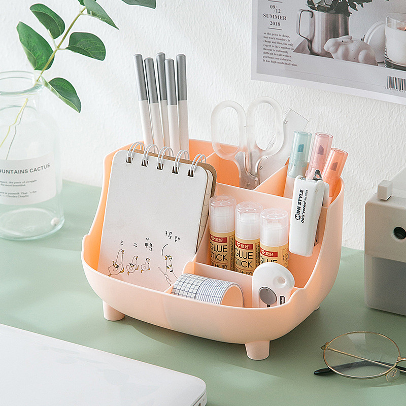 Creative 6 Gird Desktop Organizer Θήκη για στυλό Πολυλειτουργικό μακιγιάζ γραφείου Βάση αποθήκευσης μολυβιού Σχολική γραφική ύλη