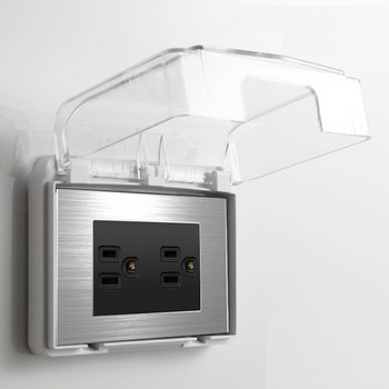 Тип 118 гнездо Водоустойчив капак Прозрачна скрита превключвателна кутия Аксесоари за баня Електрически стенен контакт Защита на превключвател
