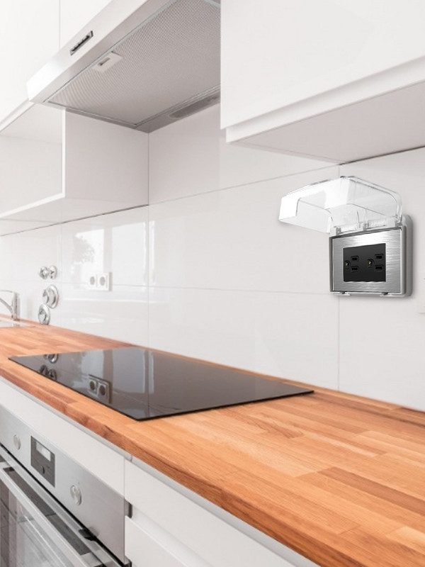 118-as típusú aljzat vízálló burkolat átlátszó rejtett kapcsolódoboz fürdőszobai tartozékok elektromos fali aljzat kapcsoló védelem