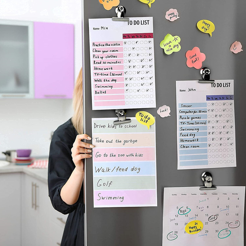 5GB Spēcīgi pastāvīgi magnētiski apaļi metāla saspraudes biroja mācību piezīmes piezīme Quick Stick a Clip Praktiski pretkorozijas glabāšanas rīki