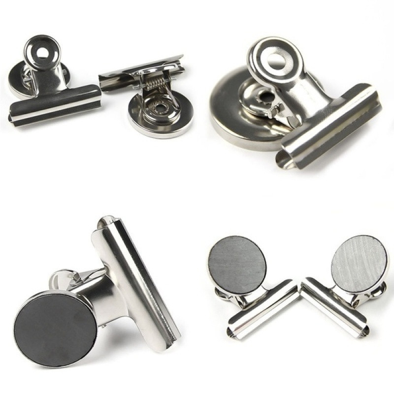 5GB Spēcīgi pastāvīgi magnētiski apaļi metāla saspraudes biroja mācību piezīmes piezīme Quick Stick a Clip Praktiski pretkorozijas glabāšanas rīki