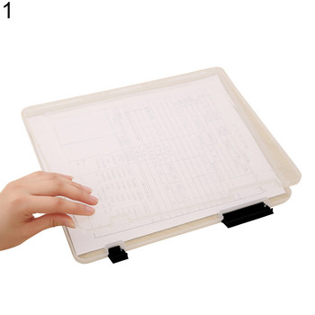 Прозрачна кутия за съхранение Прозрачна пластмасова кутия за пълнене на хартия за документи A4 Кутия за файлове Чанта за документи Папка за хартиени файлове