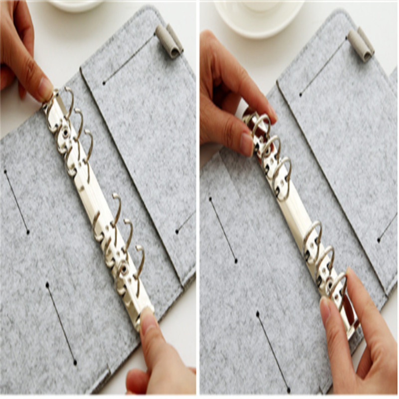 Novi A5 A6 filc Shell Tkanina za bilježnicu Tkanina za uvezivanje s prstenom za bilježnicu Dnevnik Držač papira za bilježnicu Prijenosni rokovnik Poklon