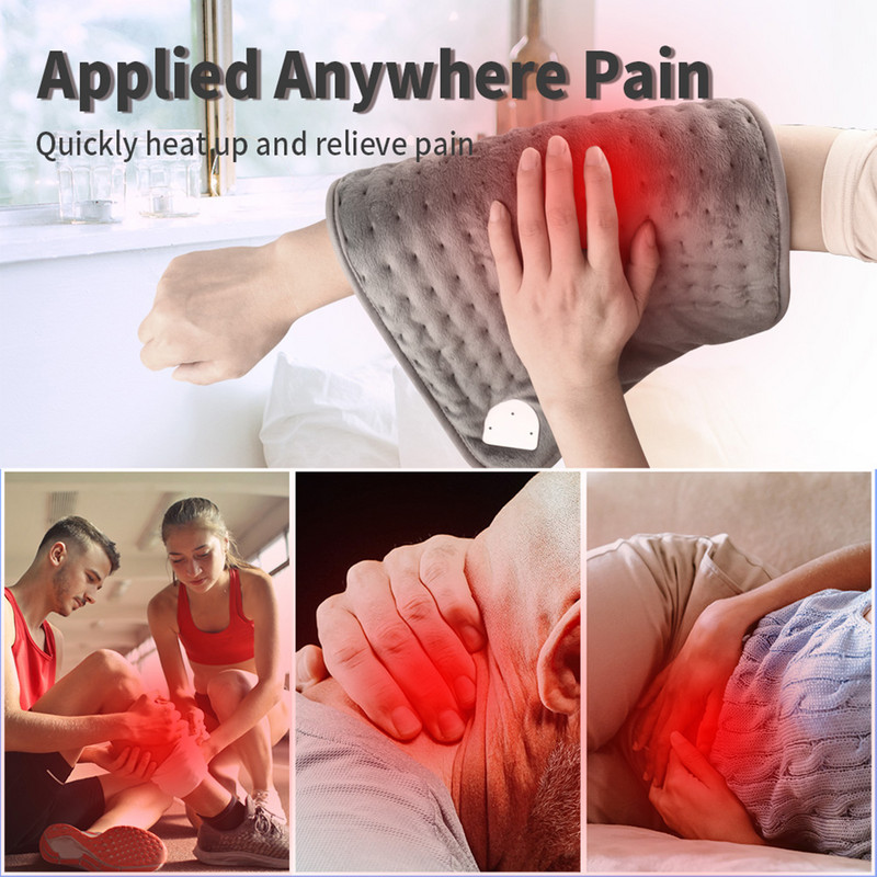 76x40cm Elektriskais apsildes spilventiņš Timing Masāžas sildīšanas sega kakla muguras sāpju mazināšanai siltuma terapijas ziemas sildītājs 110V/220V
