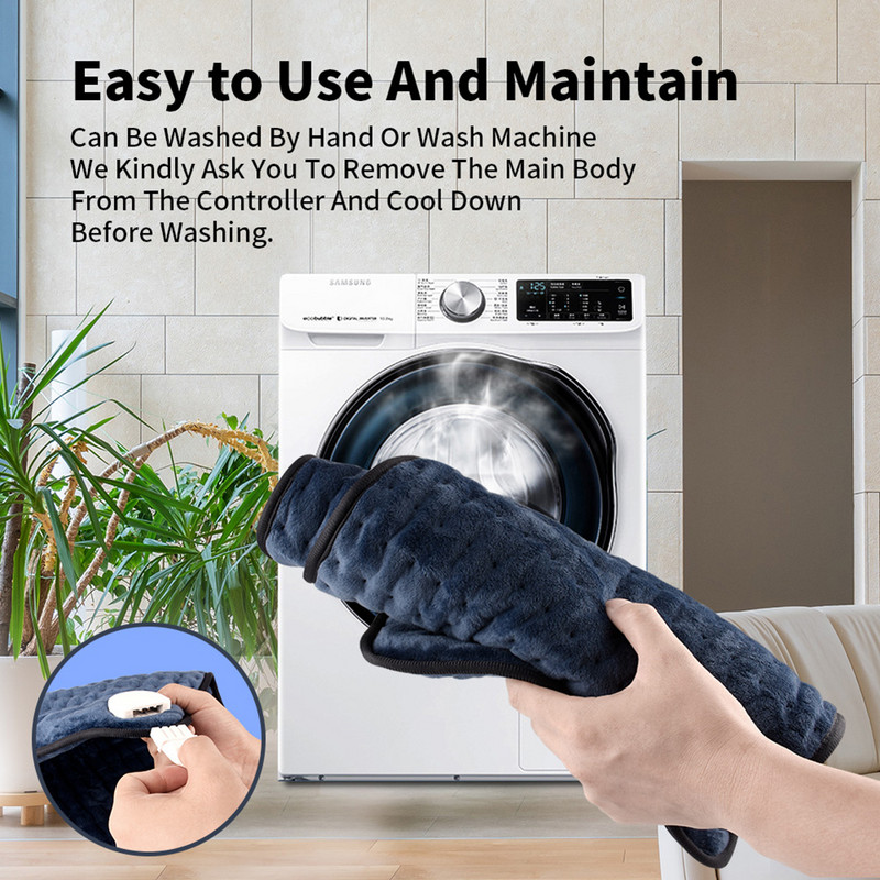 76x40cm Elektriskais apsildes spilventiņš Timing Masāžas sildīšanas sega kakla muguras sāpju mazināšanai siltuma terapijas ziemas sildītājs 110V/220V