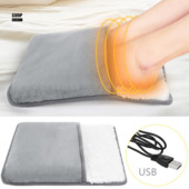 USB pēdu sildītājs Elektriskais apsildes paliktnis Ziemas pēdām silti apavi Enerģijas taupīšana Droša mazgājama apsildāma čība mājas ceļojumu birojam #50