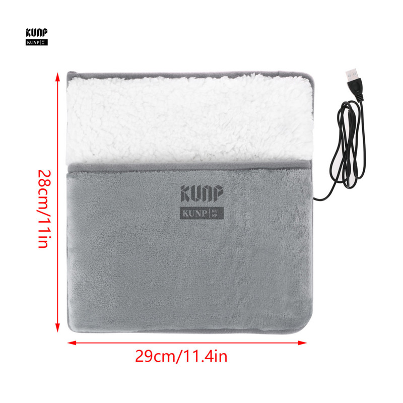 USB pēdu sildītājs Elektriskais apsildes paliktnis Ziemas pēdām silti apavi Enerģijas taupīšana Droša mazgājama apsildāma čība mājas ceļojumu birojam #50