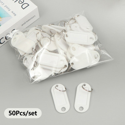 50 vnt./stal. Spalvinga sunumeruota vardinė bagažo etiketės ID etiketė Vardų etiketės su padalintu žiedu plastikinis raktų pakabukas Raktų žymų etiketė