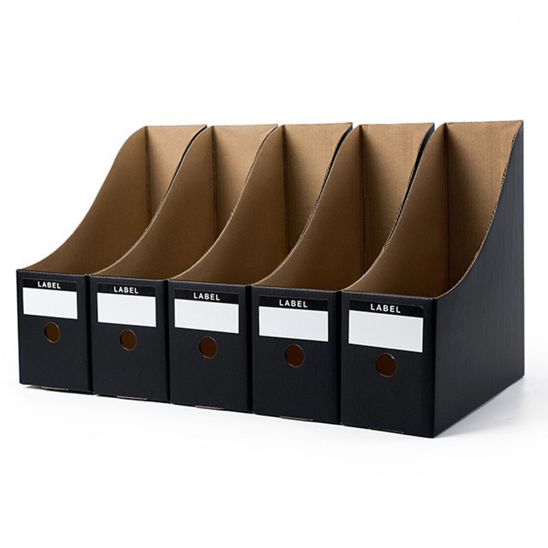 Papīrs Vienkāršs salokāms skolas dokumentu failu turētājs Papīra žurnāls Biroja glabāšanas kaste Rakstāmgalda organizators Statīvu karšu turētājs