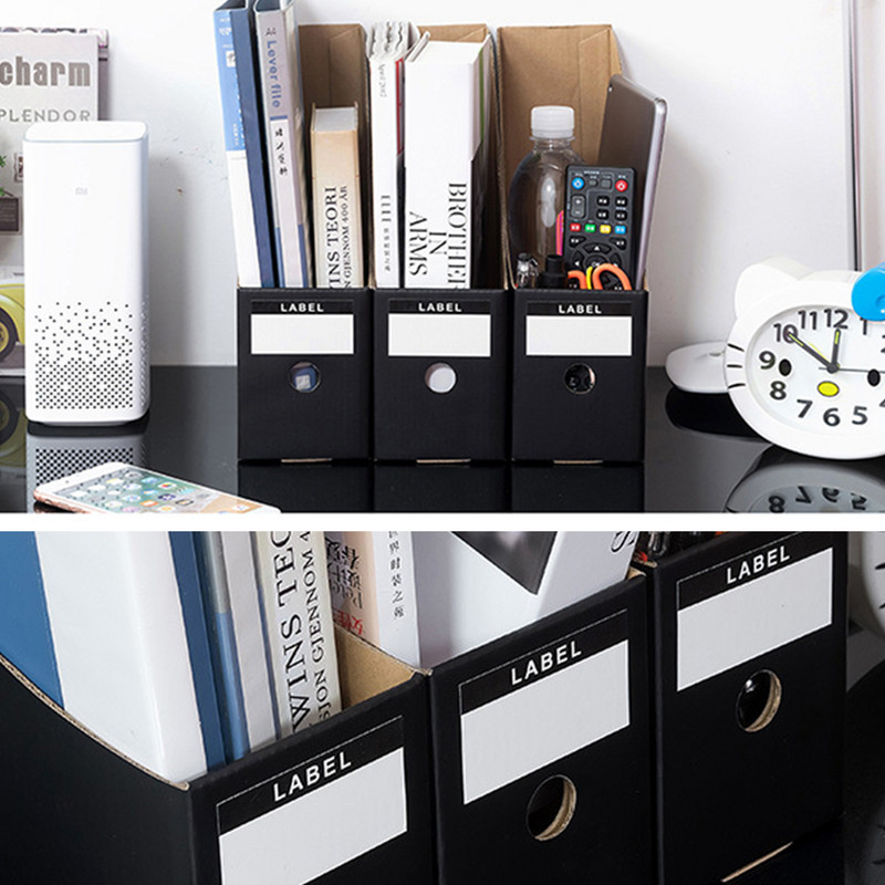 Papīrs Vienkāršs salokāms skolas dokumentu failu turētājs Papīra žurnāls Biroja glabāšanas kaste Rakstāmgalda organizators Statīvu karšu turētājs