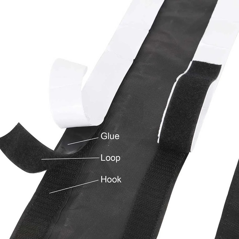 1/3 metra mīksta regulējama āķa un cilpas vadu kabeļa vāka vada organizatora vadu uzmava grīdai/paklājam/stumbram/sienai/vadu organizatoram