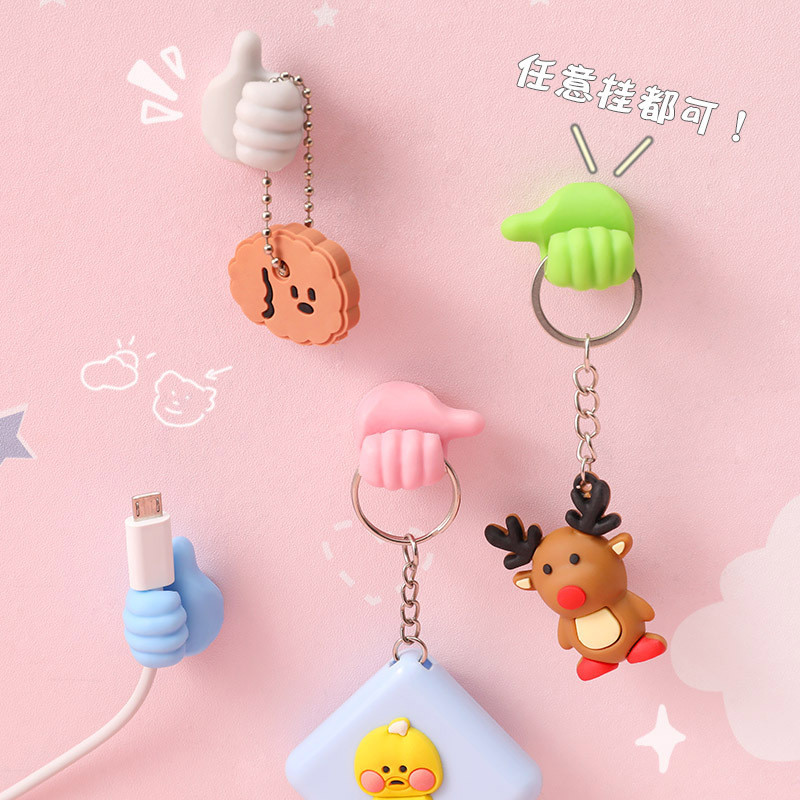 5/10 vnt Silikoninis nykščio sieninis kabliukas kabelio valdymo vielos organizatorius sieniniai kabliukai pakabos laikymo laikiklis virtuvei vonios kambariui