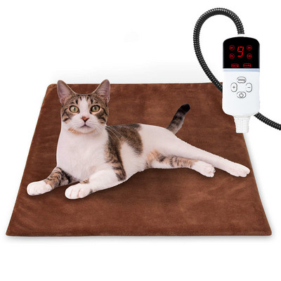 100/240 V kisállat fűtőbetét időzítővel elektromos fűtött kutya macska pad hőmérséklete állítható kisállat ágy melegítő takaró mat Automatikus kikapcsolás