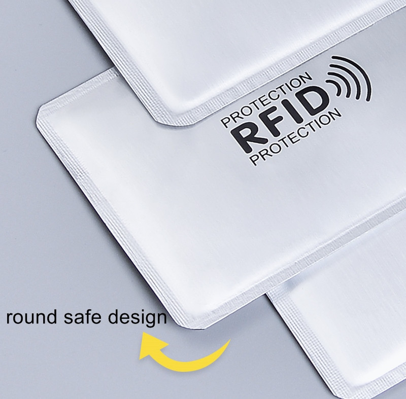 5 db Anti Rfid Wallet Blocking Reader Nfc Lock Id Bankkártya tartó Útlevél védelem Fém hitelkártya tartó személyazonosító kártya tok