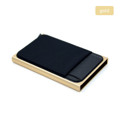 Pop Up Id RFID kártya Férfi pénztárca mini csomag alumínium fém védőfelszerelés tárolótáska intelligens automata női pénztárca kártyatartó