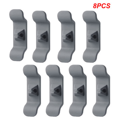 1/2/6/8Gb Silikona vada ietīšanas kabeļa vadības klipsis Strāvas kabeļa turētājs biroja virtuves ierīcēm Stiepļu uztīšanas organizators