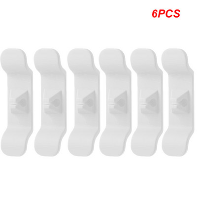 1/2/6/8Gb Silikona vada ietīšanas kabeļa vadības klipsis Strāvas kabeļa turētājs biroja virtuves ierīcēm Stiepļu uztīšanas organizators