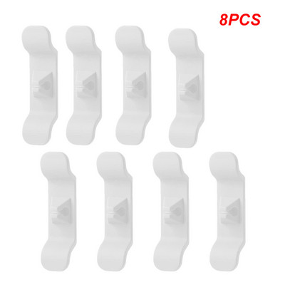 1/2/6/8Gb Silikona vada ietīšanas kabeļa vadības klipsis Strāvas kabeļa turētājs biroja virtuves ierīcēm Stiepļu uztīšanas organizators