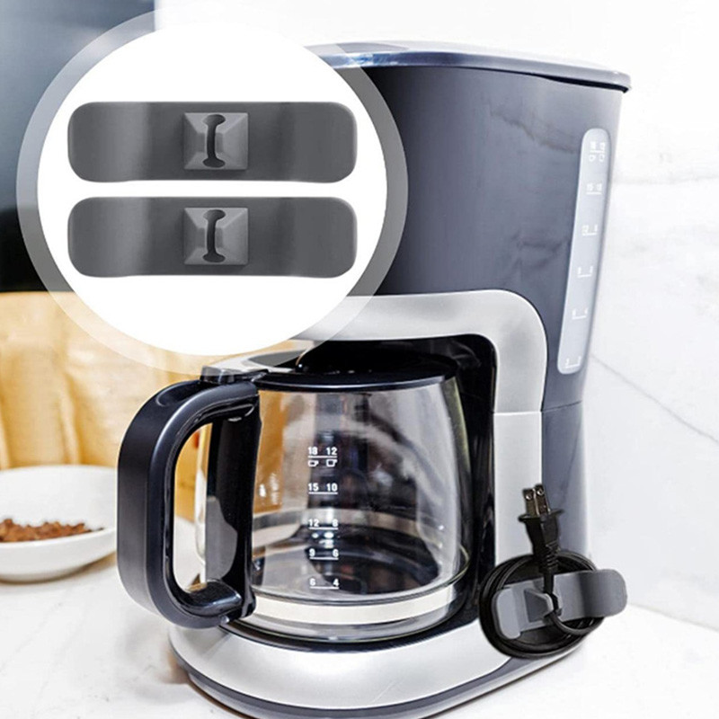 1/2/6/8Gb Silikona vada ietīšanas kabeļa vadības klipsis Strāvas kabeļa turētājs biroja virtuves ierīcēm Stiepļu uztīšanas organizators