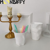 Egyszerű tolltartó, kreatív asztali kis kuka Aranyos írószer tároló doboz diákoknak asztali kiegészítők