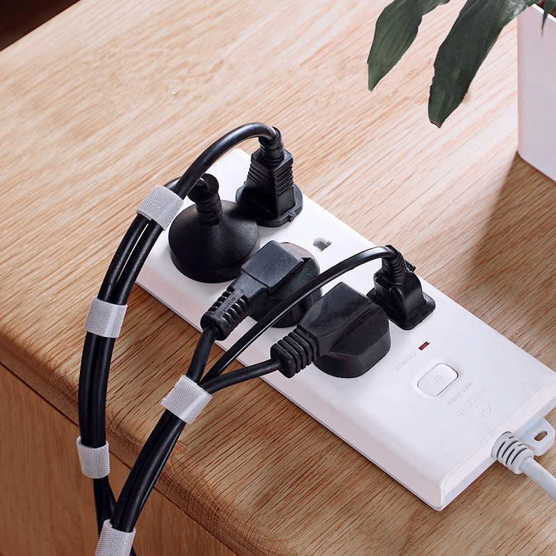 5 m-es tépőzáras öntapadó rögzítőszalag újrafelhasználható kampók hurkok kábelkötegelő drótszíjak varázsszalag barkácsolás tartozékok