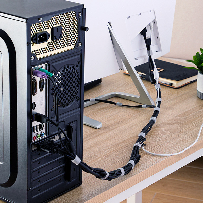 5 m-es tépőzáras öntapadó rögzítőszalag újrafelhasználható kampók hurkok kábelkötegelő drótszíjak varázsszalag barkácsolás tartozékok