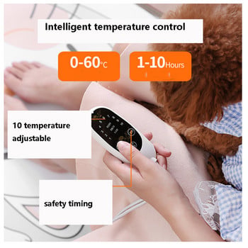 Отоплителна подложка за крака Офис Кожена подложка за подгряване на крака Водоустойчиви Електрически нагревателни подложки Регулируем по-топъл килим за зимата Home Offic