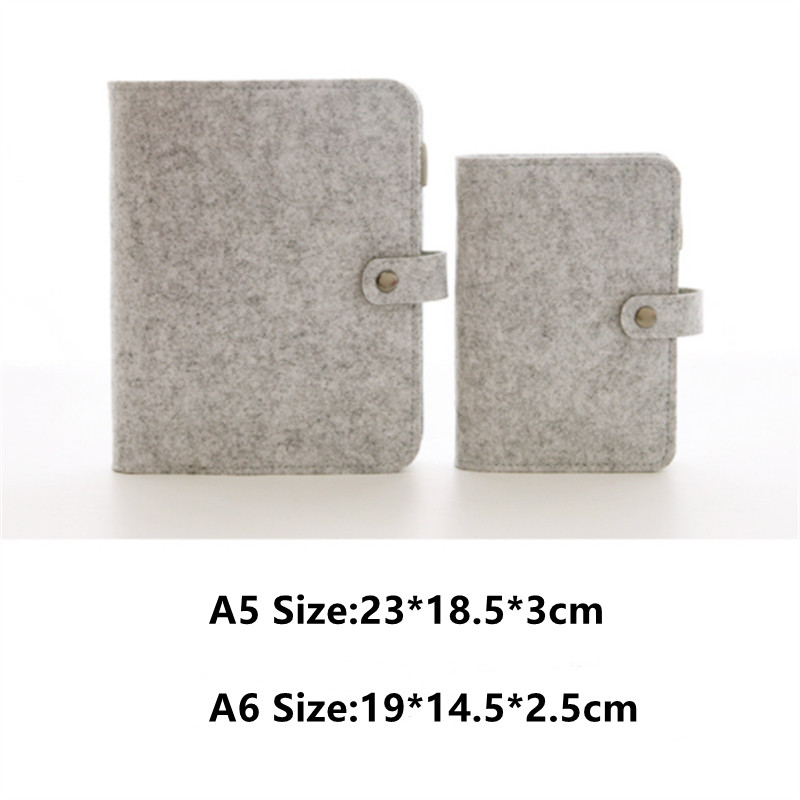 Jauns A5 A5 A6 filca apvalks, piezīmju grāmatiņas auduma audums, piezīmju grāmatiņas gredzens, dienasgrāmata, piezīmju grāmatiņas papīra turētājs, pārnēsājams dienasgrāmatas rakstāmpiederumu dāvana