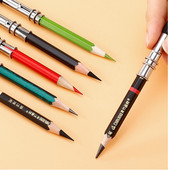 5/10 vnt metalinis dvigalvis pieštuko ilgintuvas Eskizų pieštukas 13cm laikiklis nerūdijančio plieno pieštukas patogumui