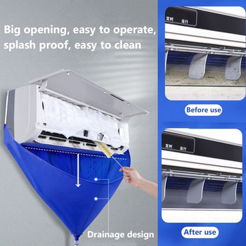 100cm Thickened Cleaner Air Coditioning Cleaning Cover Bag PVC with Water Pipe Home 1-1,5P Split Hanging Air Conditioner Tools