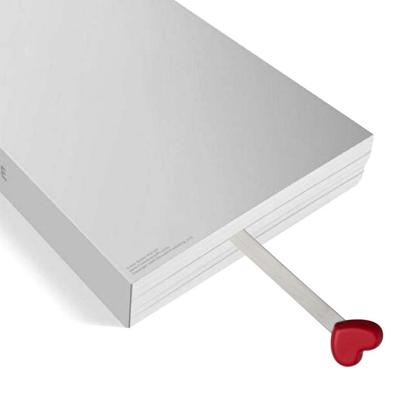 Modes, vienkāršas, sarkanas, mīlestības sirds metāla grāmatzīmes, radošas, skaistas, augstas kvalitātes grāmatzīmju lasīšanas palīga grāmatu atbalsts